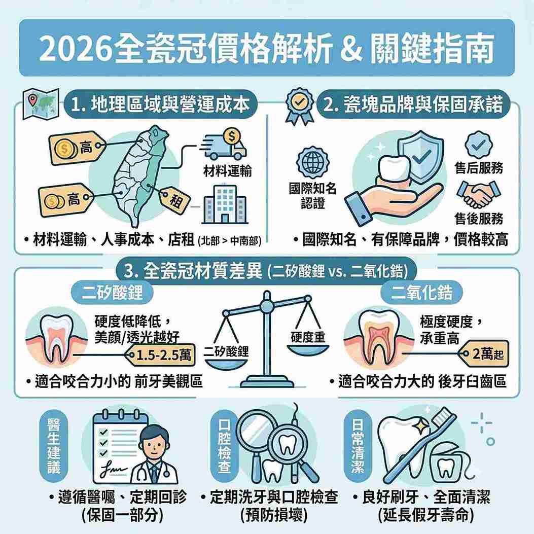 影響假牙費用與材質選擇的3大關鍵